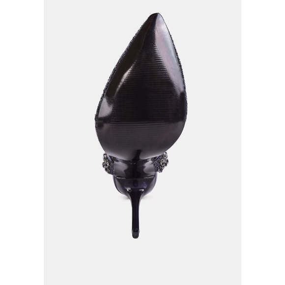 Cloriss Diamante Embellished Glitter High Heels - Picture 5 of 5